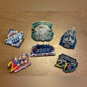 Disney Colorful Theme Park Pin Collection